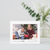 Moderne boomfoto feestdagenkaart (Staand voorkant)