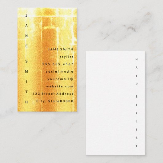 Moderne boomgaard met verticale tekst visitekaartje (Voorkant / Achterkant)