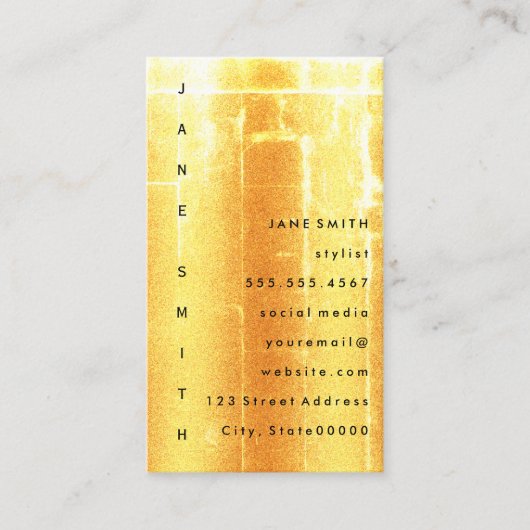 Moderne boomgaard met verticale tekst visitekaartje (Voorkant)