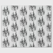 Moderne boomkwekerij met roestvrij rondhout cadeaupapier (Vlak)