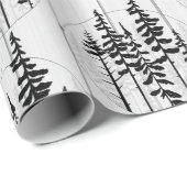 Moderne boomkwekerij met roestvrij rondhout cadeaupapier (Rol Hoek)