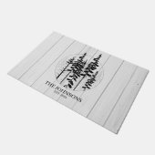 Moderne boomkwekerij met roestvrij rondhout deurmat (Schuin)