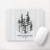 Moderne boomkwekerij met roestvrij rondhout muismat (Met muis)