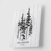 Moderne boomkwekerij met roestvrij rondhout  vierkante klok (Hoek)