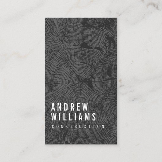 Moderne boomringbouw, ontwerp, bouwer visitekaartje (Voorkant)