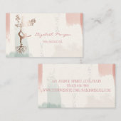 Moderne boomstructuur Silhouette, Waterverf pensee Visitekaartje (Voorkant / Achterkant)