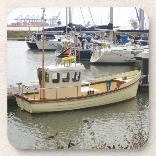 Moderne boot traditionele stijl drankjes onderzetter (Voorkant)