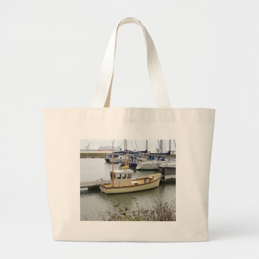 Moderne boot traditionele stijl grote tote bag (Voorkant)