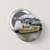 Moderne boot traditionele stijl ronde button 5,7 cm (Voorkant /achterkant)