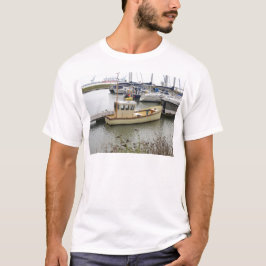 Moderne boot traditionele stijl t-shirt