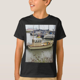 Moderne boot traditionele stijl t-shirt