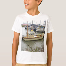Moderne boot traditionele stijl t-shirt