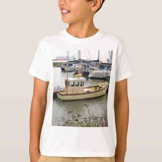 Moderne boot traditionele stijl t-shirt (Voorkant)