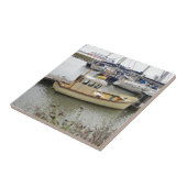 Moderne boot traditionele stijl tegeltje (Zijkant)