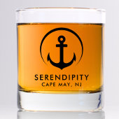 Moderne Bootanker Logo Whisky Glas