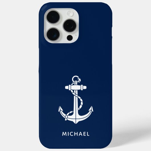 Moderne bootanker minimalistische aangepaste swag Case-Mate iPhone case (Achterkant)