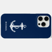 Moderne bootanker minimalistische aangepaste swag Case-Mate iPhone case (Achterkant (horizontaal))
