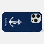 Moderne bootanker minimalistische aangepaste swag iPhone hoesje (Achterkant horizontaal)