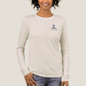 Moderne bootanker strandtrip aangepast Tri-Blend shirt (Voorkant)