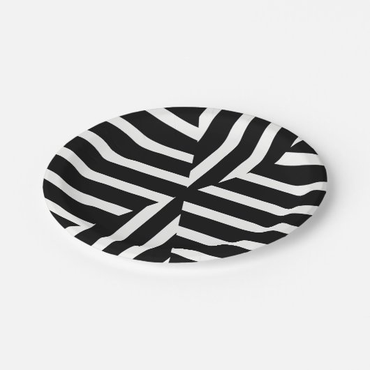 Moderne bord van zwart-witvaste strepen (Gekanteld)