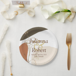 Moderne borden voor bloemetjes papieren bordje