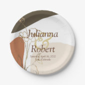 Moderne borden voor bloemetjes papieren bordje (Voorkant)