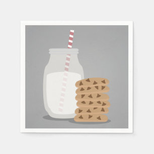 Moderne Borden voor melk en koekjes Servet