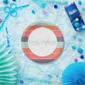 Moderne Borden voor regenboogstrips Papieren Bordje (Feest)