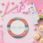 Moderne Borden voor regenboogstrips Papieren Bordje (Feest)