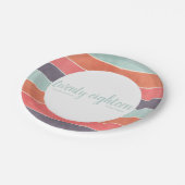 Moderne Borden voor regenboogstrips Papieren Bordje (Gekanteld)