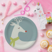 Moderne Borden voor rendiervakantie Papieren Bordje (Feest)