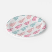 Moderne Borden voor tropische ananassen Papieren Bordje (Gekanteld)