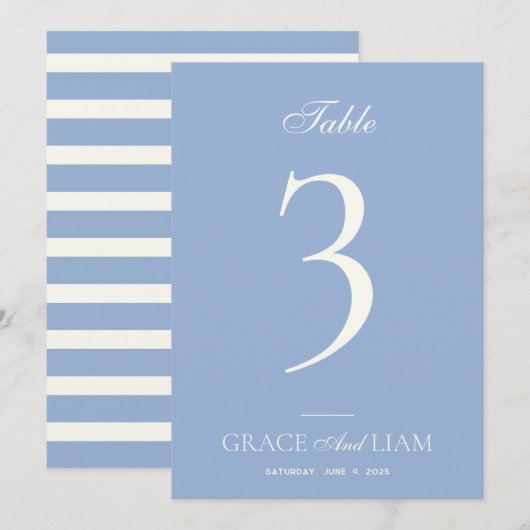 Moderne Border Elegance Trouwtafel Nummers Kaart (Voorkant / Achterkant)