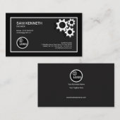 Moderne Borders Three Gears Engineer Visitekaartje (Voorkant / Achterkant)