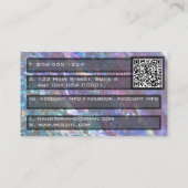 Moderne Bornite Peacock Ore Stone gesimuleerd Visitekaartje (Achterkant)