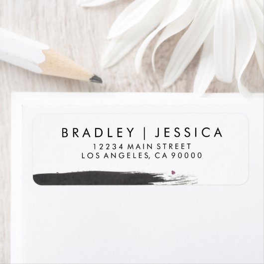 Moderne borstel bruiloft labels (Insitu)