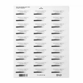 Moderne borstel bruiloft labels (Full Sheet)