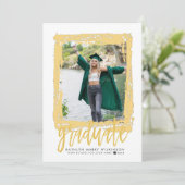 Moderne Borstel Manuscript Gold 2 de GraduPartij v Kaart (Staand voorkant)