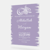 Moderne borstel moslim islamitische bruiloft welko acryl bord (Hoek)