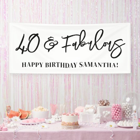 Moderne Borstel Schrift 40 en Fabulous Spandoek (Feest)