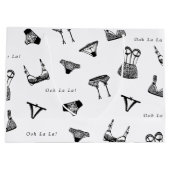 Moderne Borstel Schrift Lingerie Bruidsfeest Groot Cadeauzakje (Achterkant)