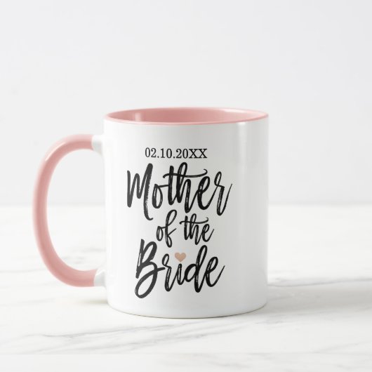 Moderne Borstel Schrift Roos Hart Moeder van de Br Mok (Links)