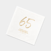 Moderne borstelbelettering 60ste verjaardagsfeest folie servetten (Links)