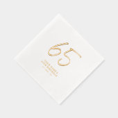 Moderne borstelbelettering 60ste verjaardagsfeest folie servetten (Rechts)