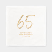 Moderne borstelbelettering 60ste verjaardagsfeest folie servetten (Voorkant)