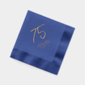 Moderne borstelbelettering 75e verjaardagsfeest folie servetten (Links)