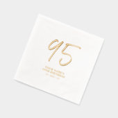 Moderne borstelbelettering 95e verjaardagsfeest folie servetten (Links)