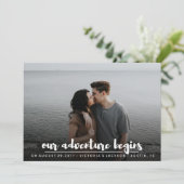 Moderne borstelfoto ons avontuur op maat (Staand voorkant)