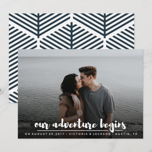 Moderne borstelfoto ons avontuur op maat (Voorkant / Achterkant)