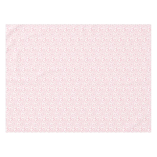 Moderne borstelroze witte patroon tafelkleed (Voorkant (Horizontaal))